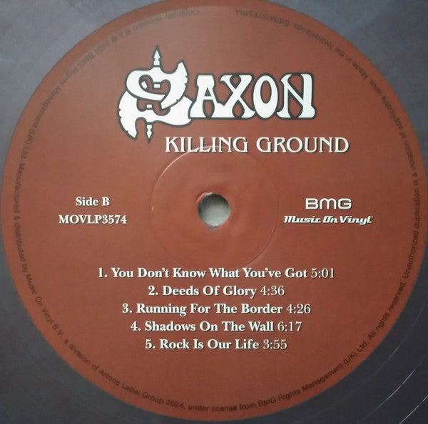 Saxon : Killing Ground (LP, Album, Ltd, Num, RE, RP, Red)