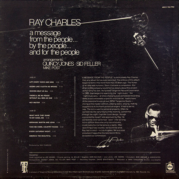 Ray Charles : A Message From The People (LP, Album)