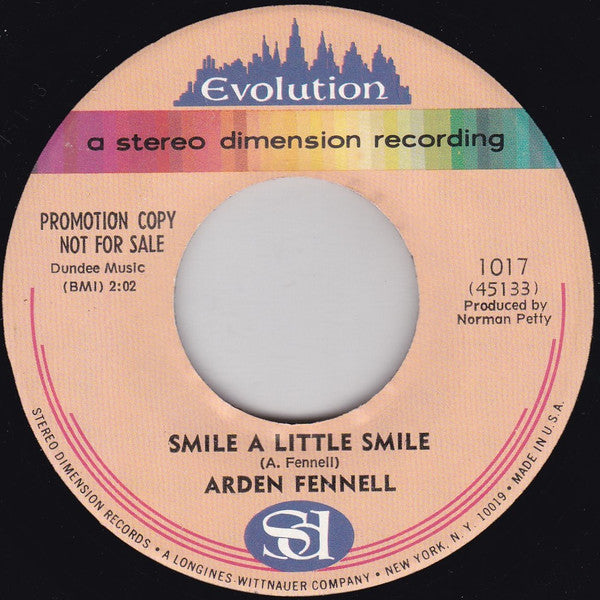 Arden Fennell : Baby / Smile A Little Smile (7", Single, Promo)