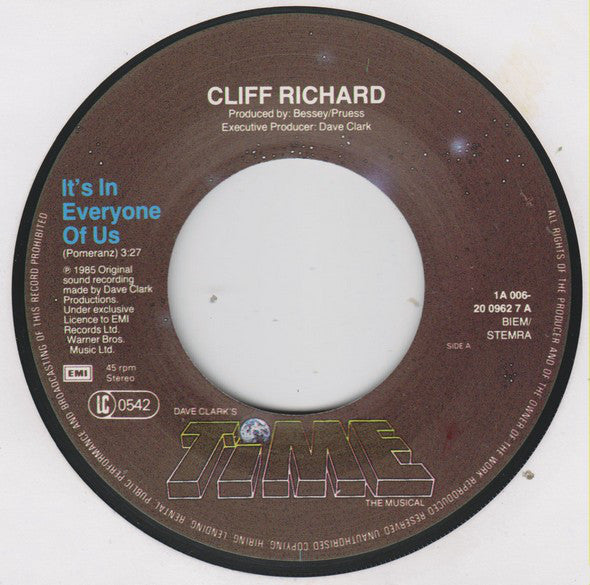 Cliff Richard : It's In Every One Of Us (7", Single)