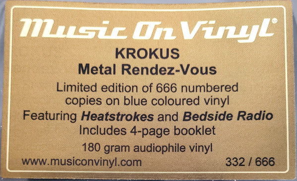 Krokus : Metal Rendez-Vous (LP, Ltd, Num, 180)