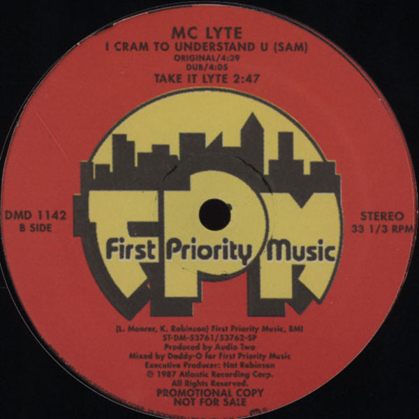 MC Lyte : I Cram To Understand U (Sam) (12", Promo, RE)