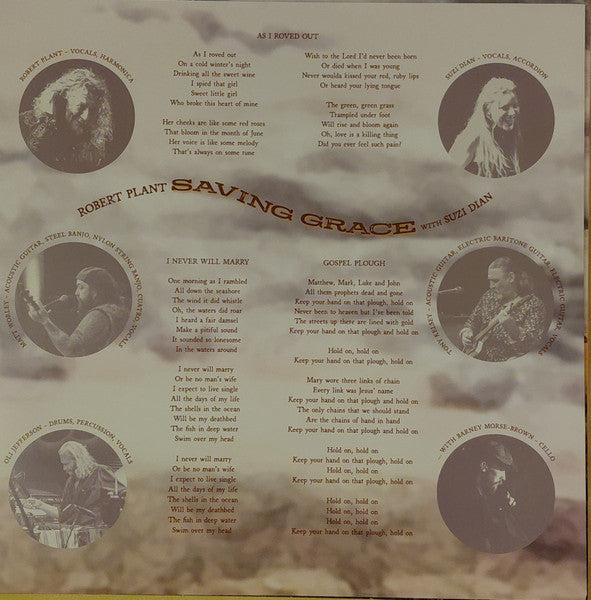 Robert Plant With Suzi Dian : Saving Grace  (LP, Album, Fru)