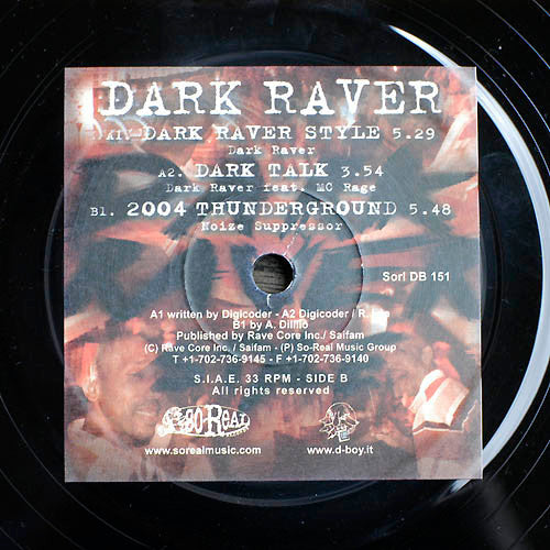 The Dark Raver : Dark Raver Style (12")