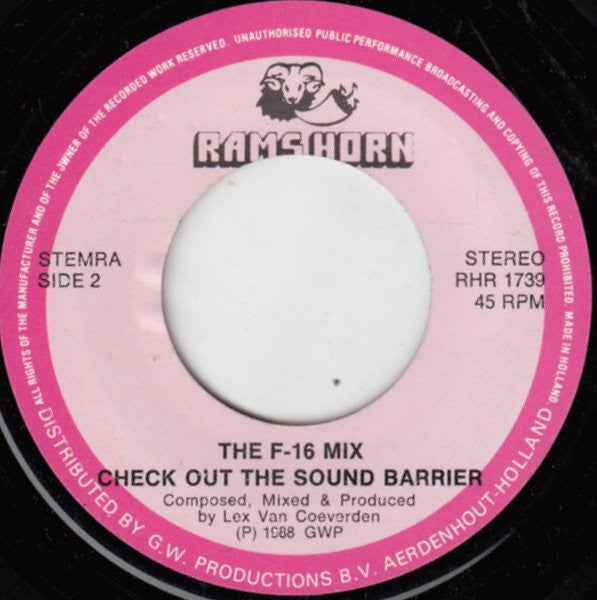 Lex Van Coeverden : The F16 Mix (Check Out The Sound Barrier) (7", Single)