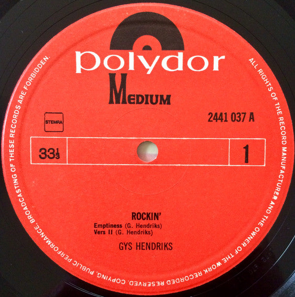 Gijs Hendriks : Rockin' (LP, Album)