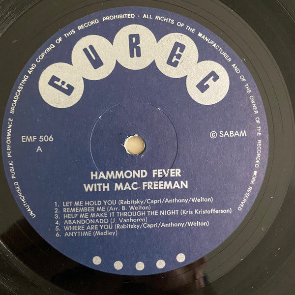 Mac Freeman : Hammond Fever (LP)