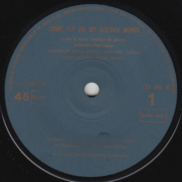 Marian De Garriga : Come Fly On My Golden Wings (7")