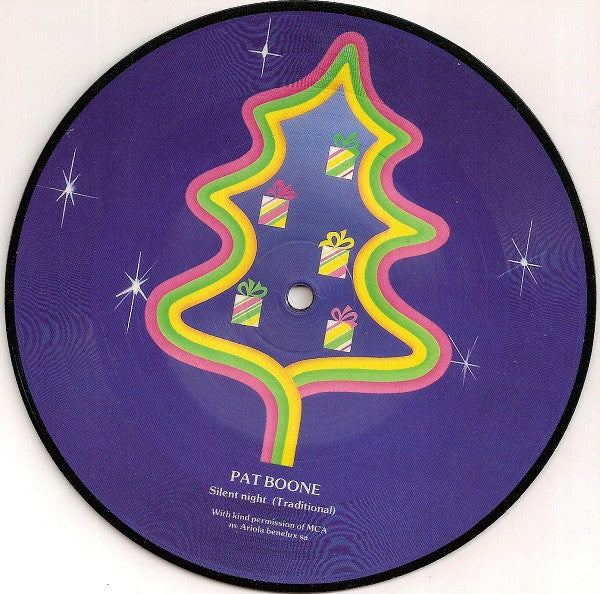 Pat Boone / Bing Crosby & The Andrews Sisters : Silent Night / Santa Claus Is Coming To Town (7", Single, Pic, Promo)