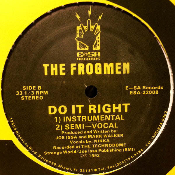 The Frogmen* : Do It Right (12", Single)