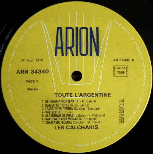 Los Calchakis : Toute L'Argentine (LP, Album)