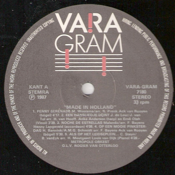 Metropole Orchestra o.l.v. Rogier van Otterloo : Made In Holland (2xLP, Album)