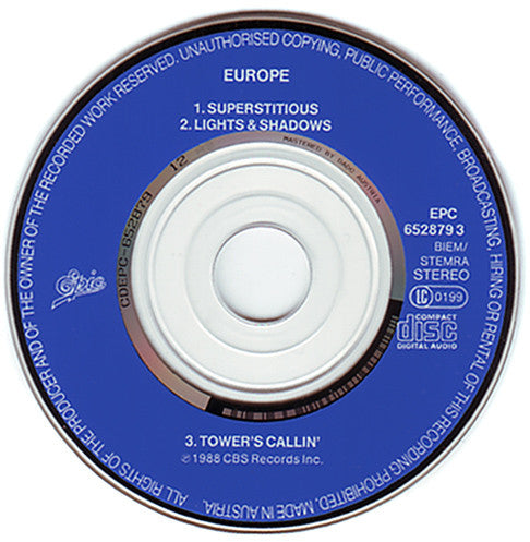 Europe (2) : Superstitious (CD, Mini, Single)