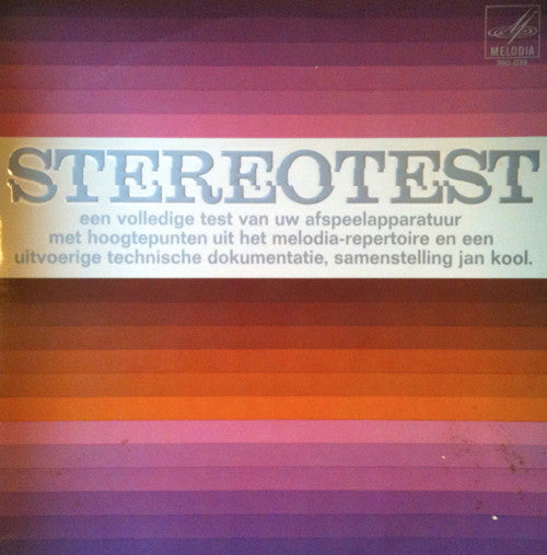No Artist : Stereotest (LP, Mono)