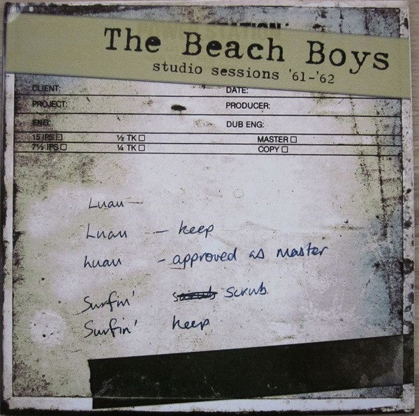 The Beach Boys : Studio Sessions '61-'62 (LP, Comp)