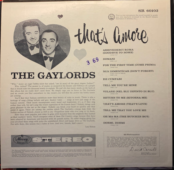The Gaylords : That's Amore (LP)