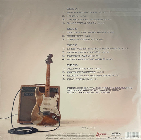 Walter Trout : Blues For The Modern Daze (LP, Album, Ltd, Num, RE, Pur)