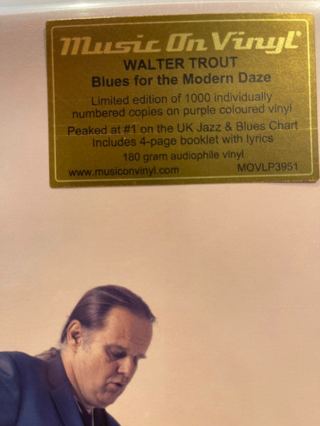 Walter Trout : Blues For The Modern Daze (LP, Album, Ltd, Num, RE, Pur)