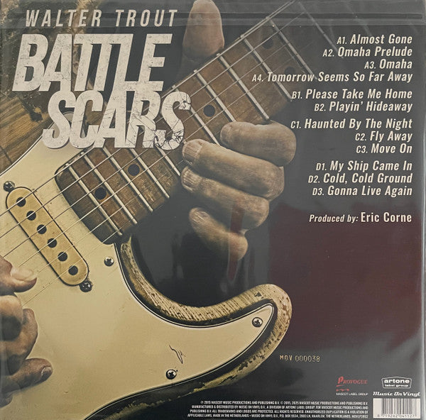 Walter Trout : Battle Scars (LP, Album, Ltd, Num, RE, Aqu)