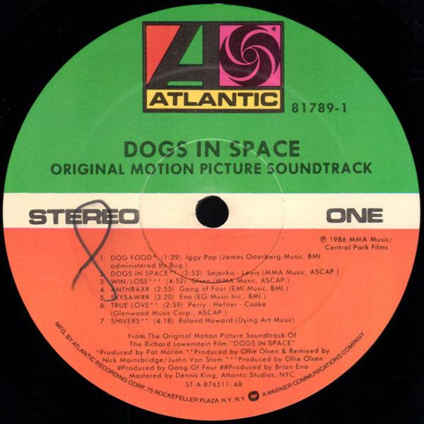 Various : Dogs In Space (Original Motion Picture Soundtrack) (LP, Comp)