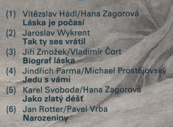 Hana Zagorová : Světlo A Stín (LP, Album, RP)