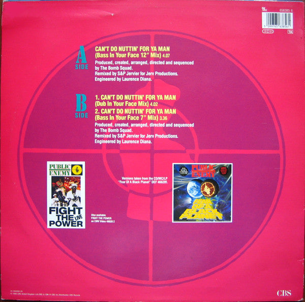 Public Enemy : Can't Do Nuttin' For Ya Man (12")