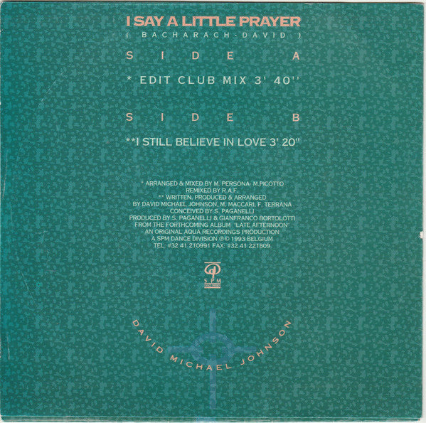 David Michael Johnson : I Say A Little Prayer (7", Single)