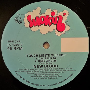 New Blood (2) : Touch Me (Te Quiero) (12")