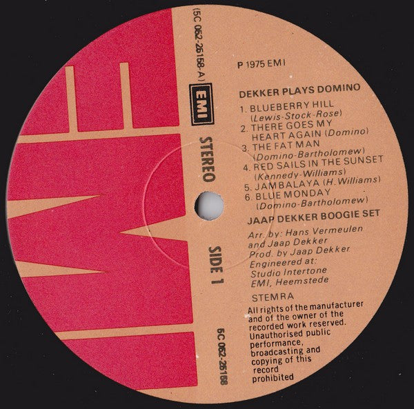 Jaap Dekker Boogie Set : Dekker Plays Domino (LP, Album)