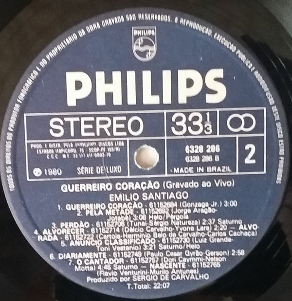 Emilio Santiago : Guerreiro Coração (LP, Album)