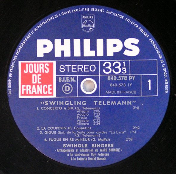Swingle Singers* : Swingling Telemann (LP)