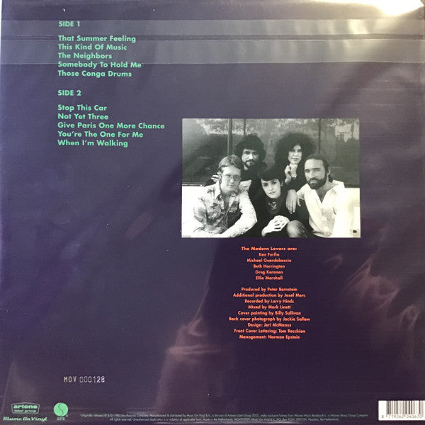 Jonathan Richman & The Modern Lovers : Jonathan Sings! (LP, Album, Ltd, Num, RE, Pur)