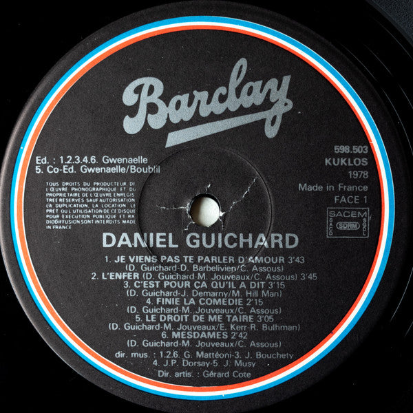 Daniel Guichard : Daniel Guichard (LP, Album, Gat)
