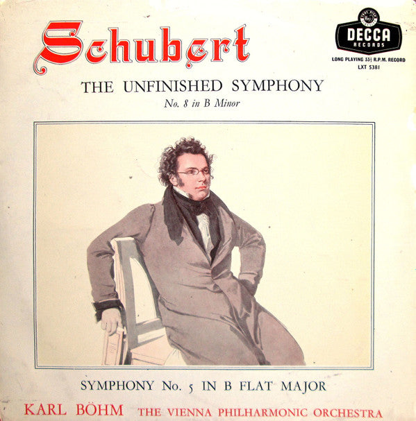 Franz Schubert - Karl Böhm, Wiener Philharmoniker : The Unfinished Symphony No.8 In B Minor (LP, Mono)