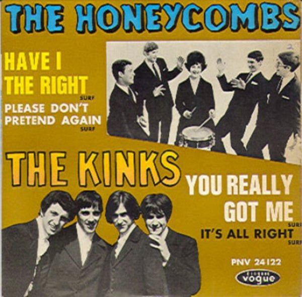 The Honeycombs / The Kinks : Have I The Right ? / Please Don't Pretend Again / You Really Got Me / It's All Right (7", EP)