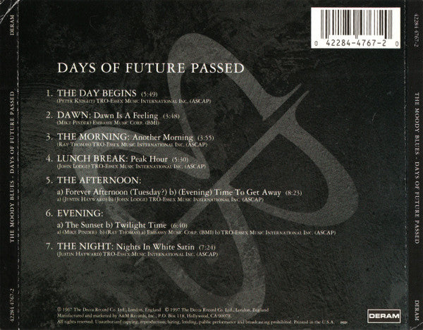 The Moody Blues With The London Festival Orchestra Conducted By Peter Knight (5) : Days Of Future Passed (CD, Album, RE, RM)