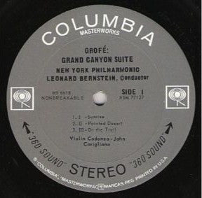 Grofé* - Leonard Bernstein, New York Philharmonic : Grand Canyon Suite (LP)