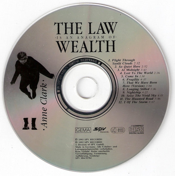 Anne Clark : The Law Is An Anagram Of Wealth (CD, Album)