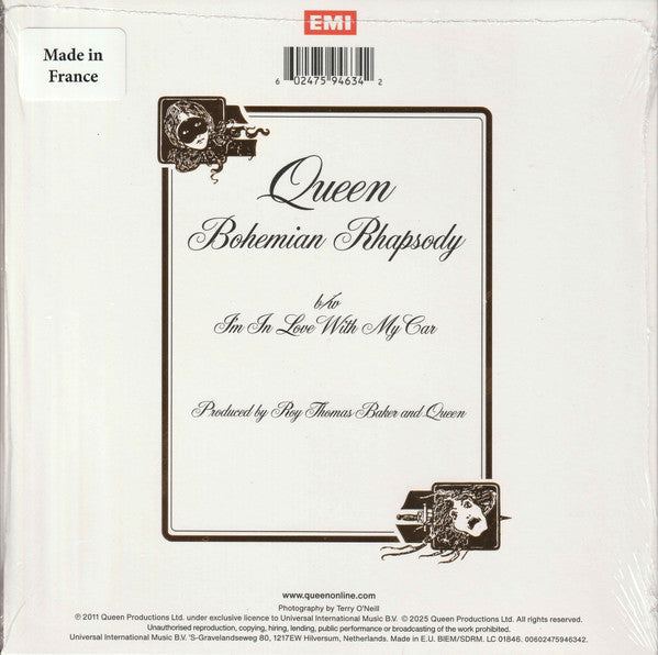 Queen : Bohemian Rhapsody 50th Anniversary (7", Single, Pic)
