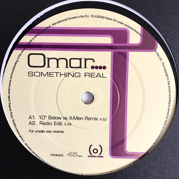 Omar : Something Real (12", Promo)