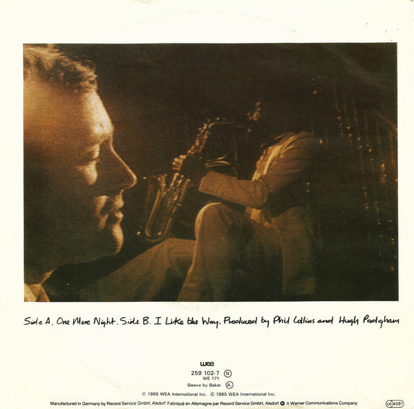 Phil Collins : One More Night (7", Single)