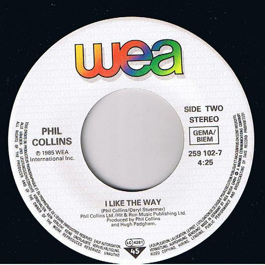 Phil Collins : One More Night (7", Single)