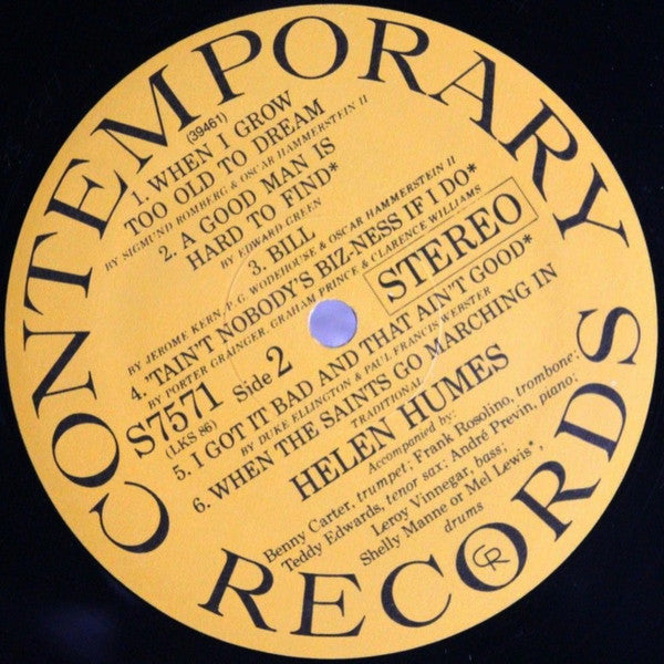 Helen Humes : 'Tain't Nobody's Biz-Ness If I Do (LP, Album, RE)