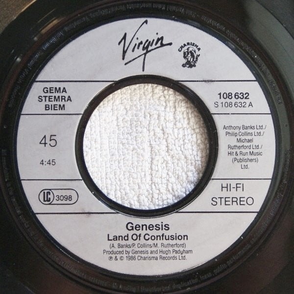 Genesis : Land Of Confusion (7", Single)
