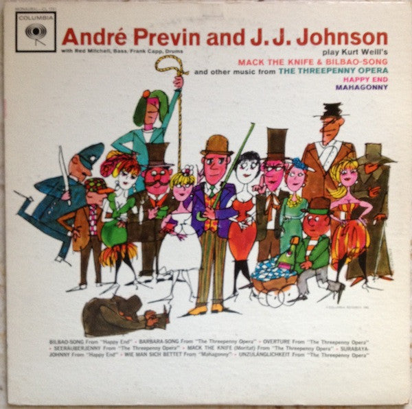 André Previn And J.J. Johnson : Play Kurt Weill's Mack The Knife & Bilbao-Song (LP, Album, Mono, Ter)