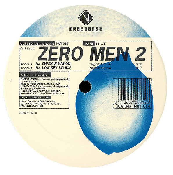 Zero Men 2* : Shadow Nation / Low-Key Sonics (12")