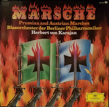 Herbert von Karajan, Blasorchester der Berliner Philharmoniker : Märsche · Prussian And Austrian Marches (2xLP, Album, Gat)