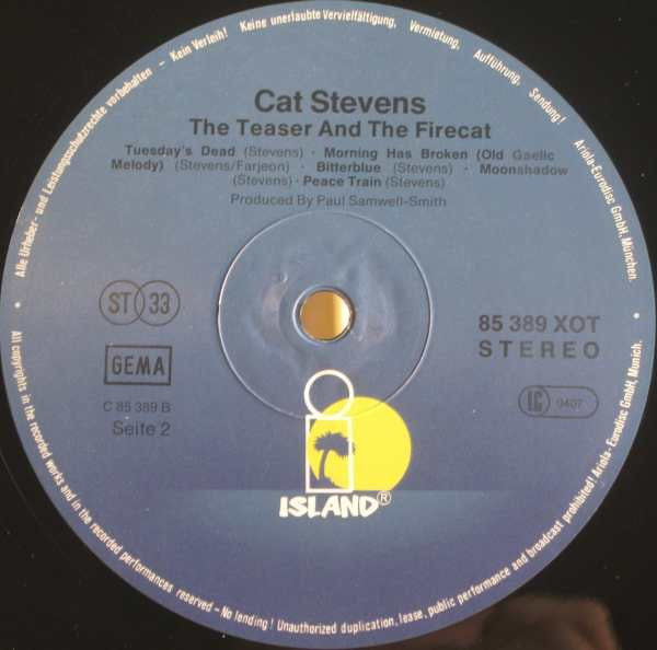 Cat Stevens : Teaser And The Firecat (LP, Album, RE, RP, Blu)