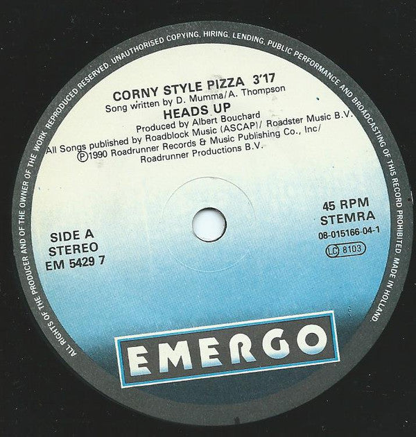 Heads Up : Corny Style Pizza (7")