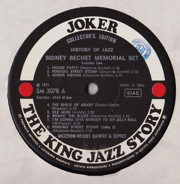 Sidney Bechet : Memorial Set Vol. 1 (LP, Comp, S/Edition)
